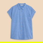 White Stuff Ellie Organic Cotton Shirt Blue Multi