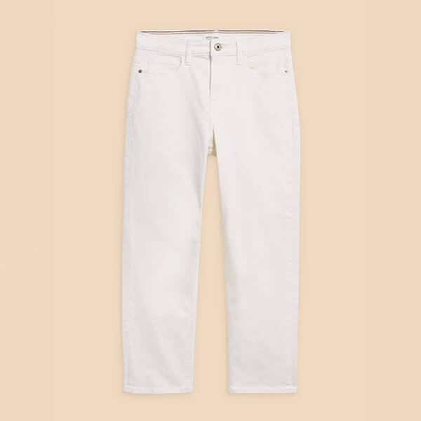 White Stuff Blake Straight Crop Jean Natural White