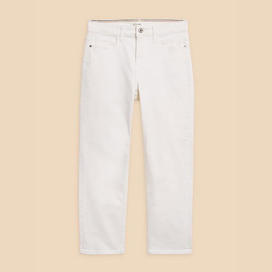 White Stuff Blake Straight Crop Jean Natural White