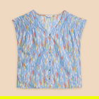 White Stuff Rae Organic Cotton Vest Blue Print