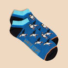 White Stuff Mens Puffin Trainer Sock Blue Multi