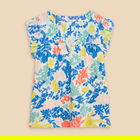 White Stuff Tessa Woven Frill Top White Print