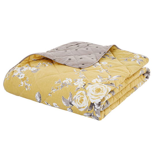 Catherine Lansfield Canterbury Bedspread Ochre