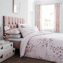 Catherine Lansfield Canterbury King Duvet Set Blush