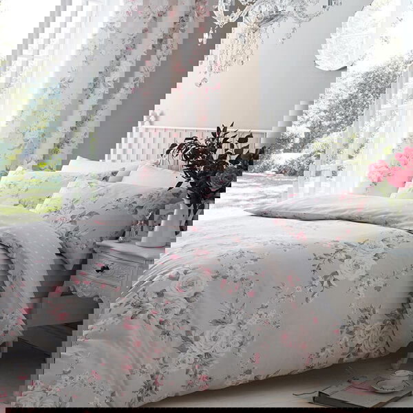 Catherine Lansfield Canterbury King Duvet Set Grey