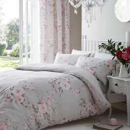 Catherine Lansfield Canterbury King Duvet Set Grey