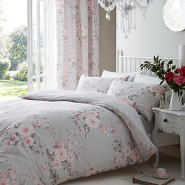 Catherine Lansfield Canterbury Single Duvet Set Grey