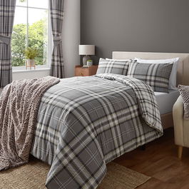 Catherine Lansfield Kelso Single Duvet Set Charcoal