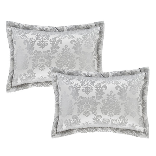 Catherine Lansfield Damask Jacquard Pillowsham Pair Jacquard Silver