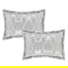 Catherine Lansfield Damask Jacquard Pillowsham Pair Jacquard Silver