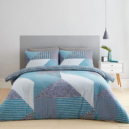 Catherine Lansfield Larsson Geo King Duvet Set Teal