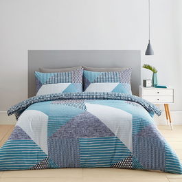 Catherine Lansfield Larsson Geo Single Duvet Set Teal