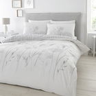 Catherine Lansfield Meadowsweet Floral Double Duvet Set White Grey
