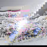 Catherine Lansfield Countryside Floral Single Duvet Set Pink Blue
