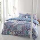 Catherine Lansfield Boho Patchwork Single Duvet Set Blue