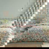 Catherine Lansfield Clarence Floral Double Duvet Set Natural Green