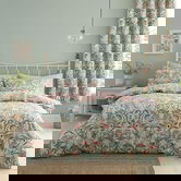 Catherine Lansfield Clarence Floral Single Duvet Set Natural Green