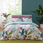 Catherine Lansfield Aruba Tropical Floral Single Duvet Set Green