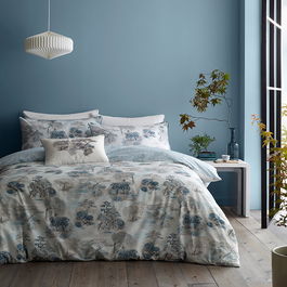 RHS Japanese Garden Double Duvet Set Seafoam