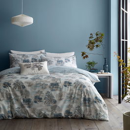 RHS Japanese Garden Single Duvet Set Seafoam