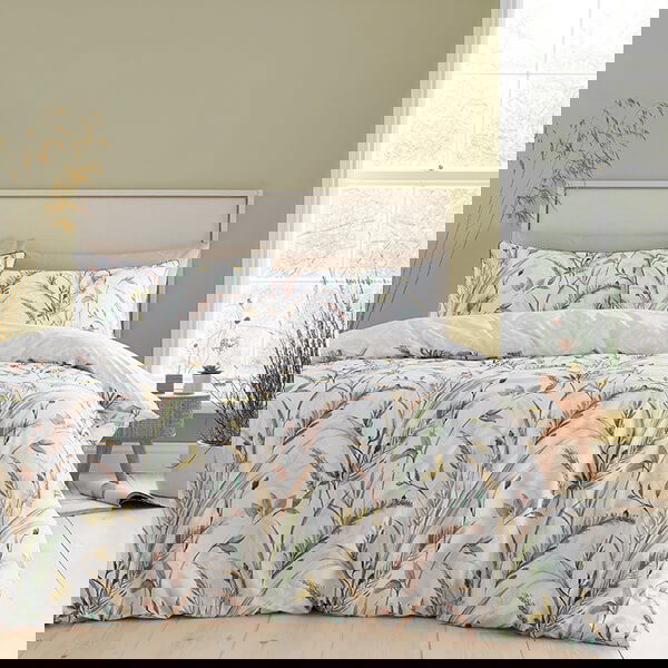RHS Ornamental Grasses Single Duvet Set Natural