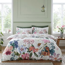 RHS Exotic Garden Double Duvet Set White