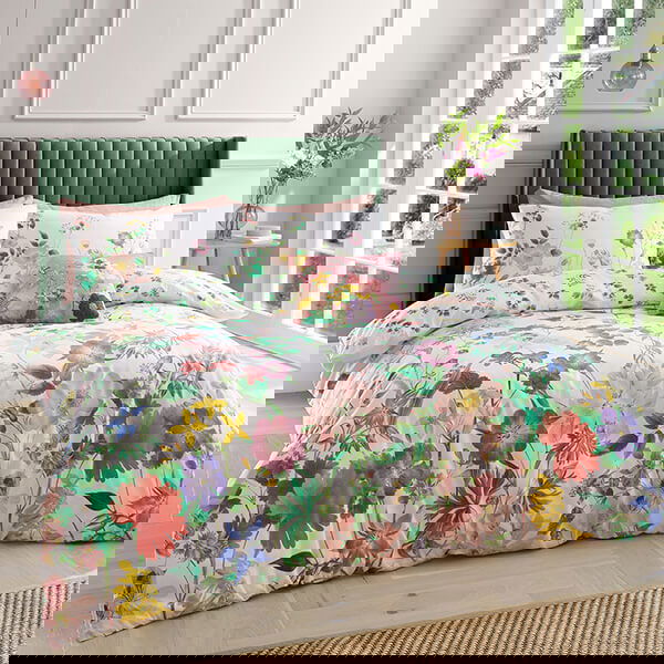 RHS Cottage Meadow Super King Duvet Set Pink