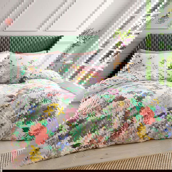 RHS Cottage Meadow Single Duvet Set Pink