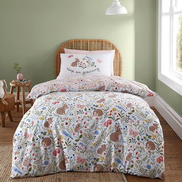 RHS Childrens Garden Animals Double Duvet Set White