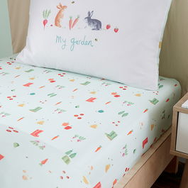 RHS Childrens My Allotment Single Fitted Sheet Natural