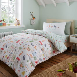 RHS Childrens My Allotment Single Duvet Set Natural