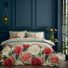 RHS Rose Garden Single Duvet Set Green