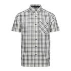 Regatta Mens Mindano VIII Check Short Sleeve Shirt Agave Grey Ash