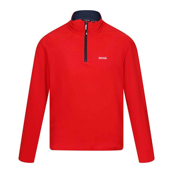 Regatta Mens Thompson Lightweight Half Zip Fleece Red Navy