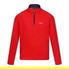 Regatta Mens Thompson Lightweight Half Zip Fleece Red Navy