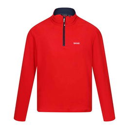 Regatta Mens Thompson Lightweight Half Zip Fleece Red Navy