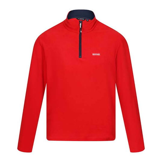 Regatta Mens Thompson Lightweight Half Zip Fleece Red Navy
