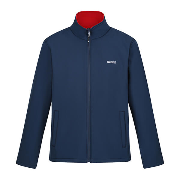 Regatta Mens Cera V Softshell Jacket Moonlight Denim Danger Red