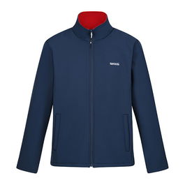 Regatta Mens Cera V Softshell Jacket Moonlight Denim Danger Red