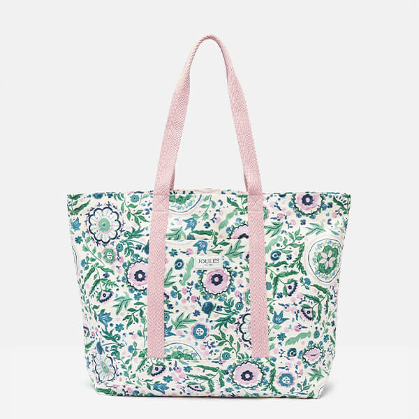 Joules Cream Floral Promenade Bag