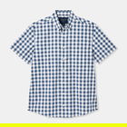 Joules Mens Blue Gingham Wilson Short Sleeve Shirt