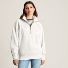 Joules Cream Marl Racquet Quarter Zip Sweatshirt