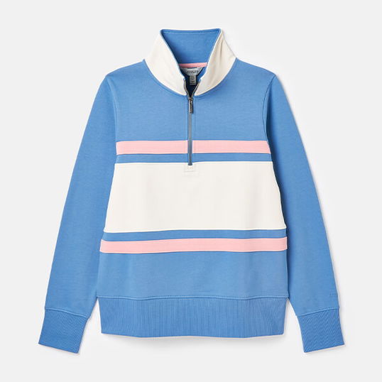 Joules Blue Tadley Quarter Zip Sweatshirt