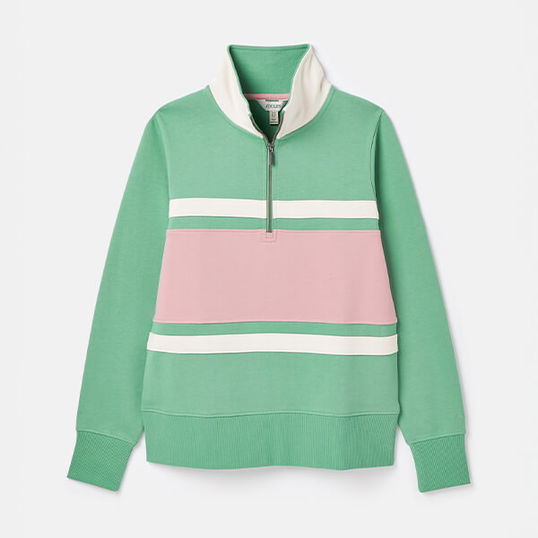 Joules Green Tadley Quarter Zip Sweatshirt