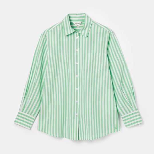 Joules Green Stripe Amilla Cotton Shirt