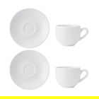 Mikasa Chalk Set of 2 Espresso Cups & Saucers