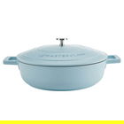 MasterClass Cast Aluminium 4L Shallow Casserole Dish Sky Blue