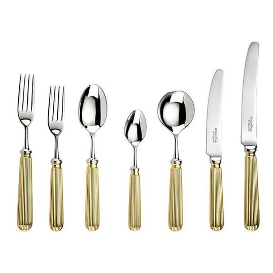 Arthur Price of England Titanic Gold Plated Boxed 7 Piece Place Setting