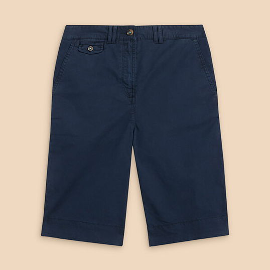 White Stuff Hayley Organic Chino Shorts Dark Navy