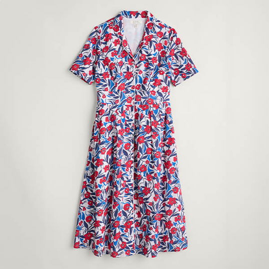 Seasalt Charlotte Dress Waterway Floral Chalk